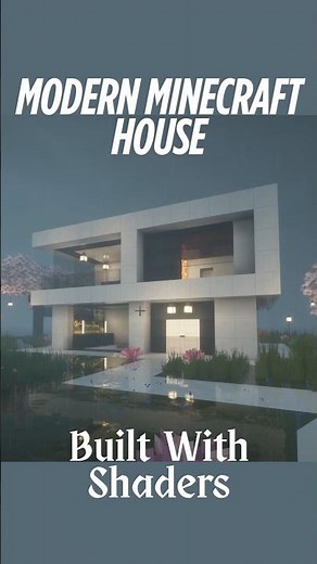Modern Minecraft House with Shaders ✨ | Aesthetic Build Showcase | #shorts
