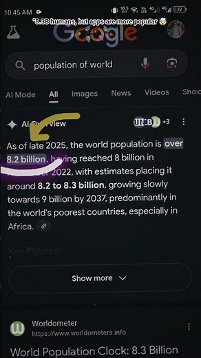 "World population: 8.3B 👀 But these 3 apps? 10B+ downloads! 😂 Who’s winning?"