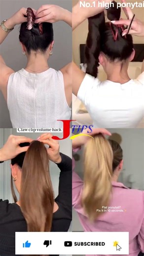 #easy voluminous ponytail hairstyle 🙀✅#viralshort #newpost #hairstyle #ytshorts#hack#hair🙀✅🎀