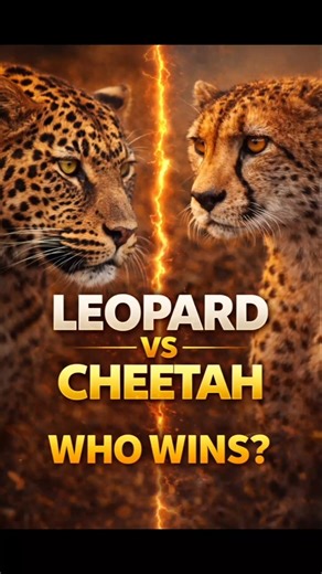 Leopard vs Cheetah | Fastest vs Strongest Predator #LeopardVsCheetah#BigCats#WildlifeShorts