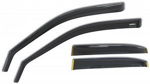 WeatherTech Side Window Rain Guards with Dark Tinting - Front and Rear - 4 Piece WeatherTech Rain Gu