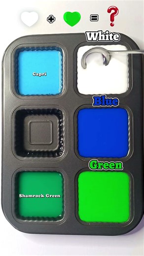 😍🎨 Mix the three colors White + Blue + Green to create truly surprising and interesting colors #a