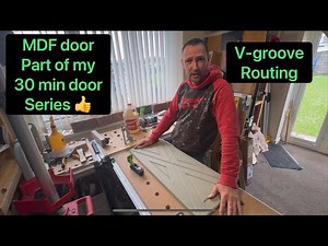 How to make MDF door using v-groove router bit. 30min door series