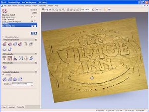 Creating a textured sign in ArtCAM Express
