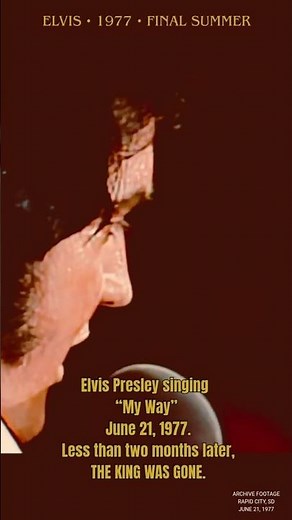 Elvis Singing “My Way” Weeks Before He Died 😢 #Elvis #MusicHistory