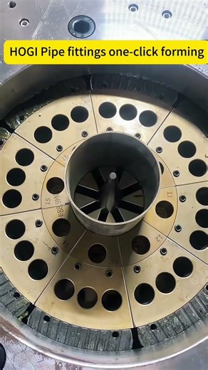 Hogi Automatic pipe end forming machine for cylinder duct pipe tube ribs ribbing reinforcement