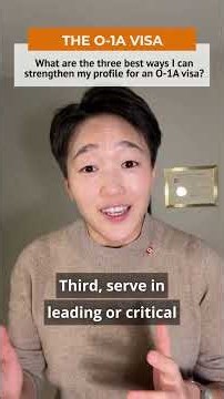 What are the three best ways I can strengthen my profile for an O-1A visa?