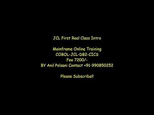 Mainframe JCL for Experience| Is JCL IMP | Real Mainframe | BATCH - MAY 30 6.30am|Anil Polsani |