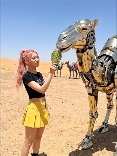 Funny Robot Camel Competition Between Rumi and Mira 🤖🐪 | Who Wins?#rumi #kpopdemonhunters #mira #prank #zoey