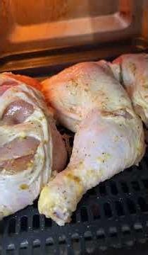 Air fried chicken leg quarters,yummy😋