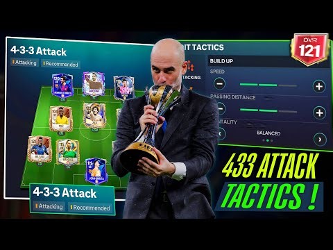 Must Try These Tactics For 433 Attack Formation..🏆 Best Custom Tactics Manager mode (FC Mobile)