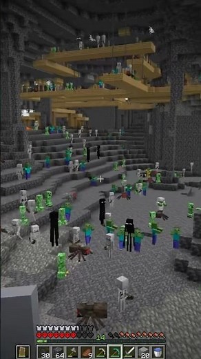 I let minecraft spawn 100 times more mobs than normal🫨 go watch the full video! #minecraft