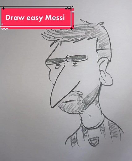 Simple Messi Drawing Tutorial