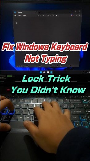 How to Fix Windows Keyboard Not Typing 💻 #youtubeshorts #shorts