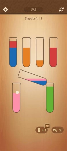 water sorting level 5 #games