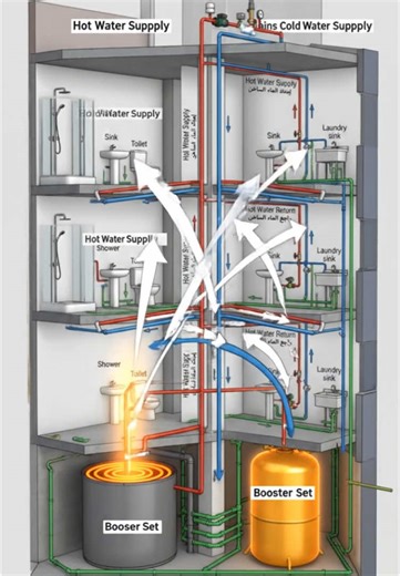 Hot Water System Design with Calorifier – MEP Plumbing