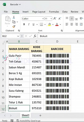 Membuat Barcode di Excel dengan Mudah dan Praktis