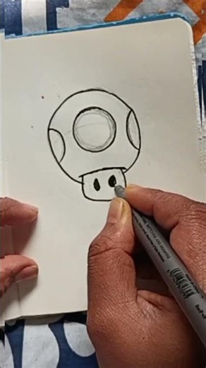 From Simple Lines to a Cute Mushroom 🍄 | Satisfying Drawing Process #foryou #subscribe #drawing