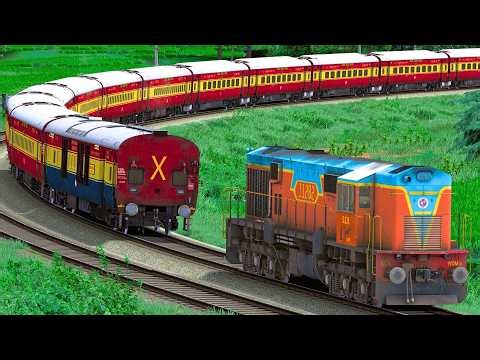 WDM3D SHUNT ICF RAJDHANI EXPRESS TRAIN | BUMPY RAILROAD | Train Simulator | Railwork | NTG GAMING