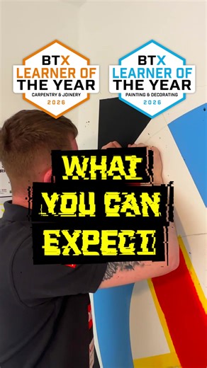 Here is what to expect from BTX Painting & Decorating Learner of the Year and BTX Carpentry & Joinery Learner of the Year... - Advice from industry professionals 💬 - The opportunity to use industry-leading products 🔨 - A fun, unique test 📝 - The chance to meet like-minded students & apprentices 🗣️ Make sure to follow the coverage of the competitions on our socials from the 26th of February 💛🖤 #BTXLOY26 #BTXCARPENTRY26 #carpenter #constructionlecturer #woodwork #btxskills #lecturer #BTXPAIN