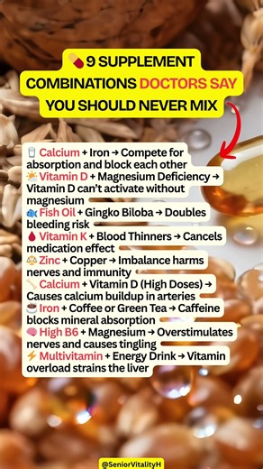 🚨 9 Supplement Combinations Doctors Say You Should Never Mix