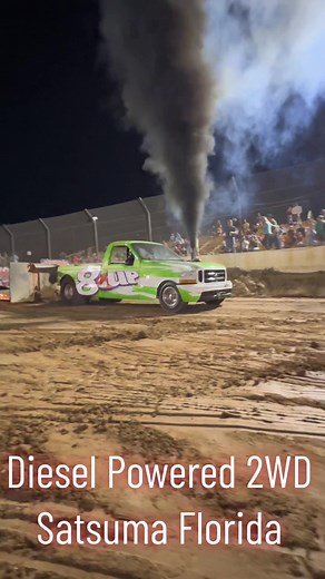 Diesel 2 wheel drive pulling truck at Satsuma Florida Truck and Tractor Pull #beermoneypulingteam #diesel #florida