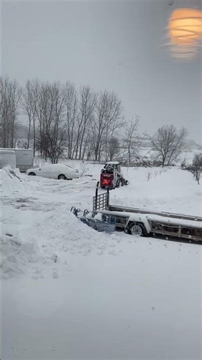 Using a Bobcat 742 to move snow during snowstorm Elsa 3/15/26