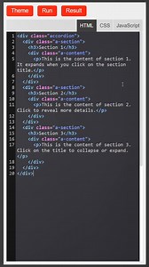 5.9K views · 186 reactions | Accordion | HTML CSS JavaScript #html #css #javascript #website #WebsiteDevelopment #websitedesign #WebDevelopment #webdevelopmentservices | Learning Axis | Facebook