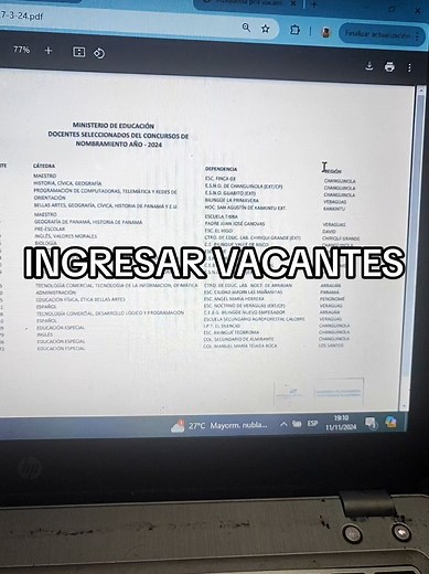 Ingresar Vacantes - Oportunidades de Empleo en Meduca Panamá