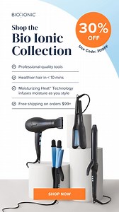Hair tools that will leave your hair feeling softer, shinier, and more moisturized—stylist approved! What more could you ask for? ✨ Shop now for 30% off your first purchase with code 30OFF! | Bio Ionic | Facebook
