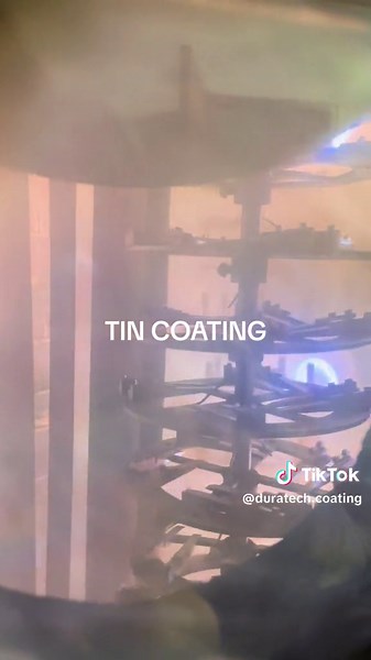TIN (Titanium Nitride) gold color coating in vacuum chamber, provided heavy duty abrasion protection and superior corrosion protection.#PVD #Duratechcoating