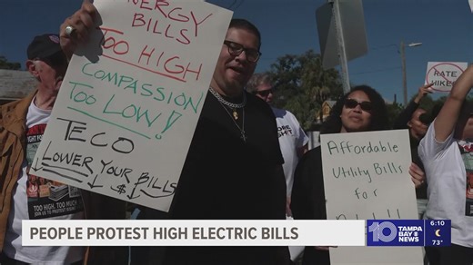5.9K views · 87 reactions | People in Tampa demonstrated against increasing electric rates. Organizers say rate increases are making bills unaffordable. | 10 Tampa Bay | Facebook