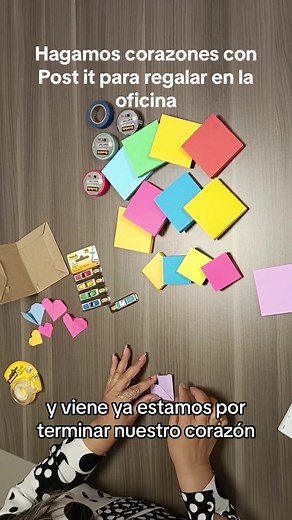 Tutorial de Origami: Haz Corazones con Post it para Regalar en la Oficina