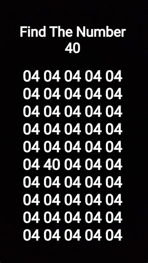 Find The Number 40#fypシ゚viral #iqtest #findwould2 #viralsong #trendingshorts #numberchallenge