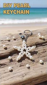 DIY handmade star shape keychain with pearl beads easy technique for beginners full detail tutorial