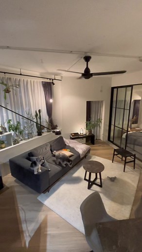 夜の部屋リノベーションとインテリアデザイン