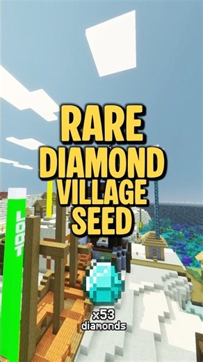 🔥 God Seed for Minecraft Bedrock 26 | 53 Diamonds, Village, Temple & Spawners