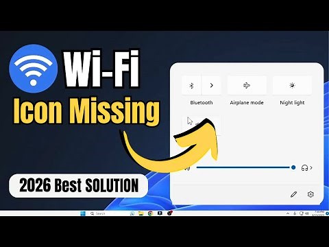 FIX WiFi Not Showing in Windows 11/10 | WiFi Icon Missing (2026 Best FIX)