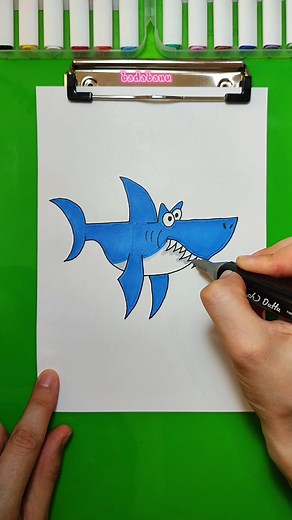 How to Draw a Blue Shark - Step-by-Step Tutorial