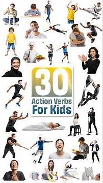 30 Action Verbs for Kids! 🏃‍♂️💃 | Learn Action Words #actionverbs #actionverbsforkids
