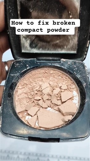 How to fix broken compact powder/face powder || Day-62 #minivlog #makeuptutorial #shorts #ytshorts