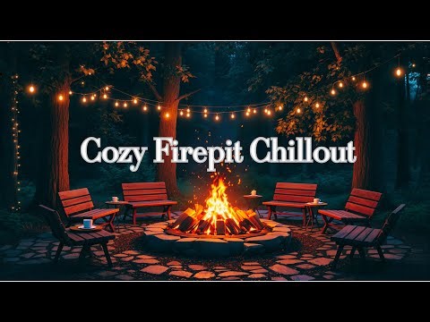 Cozy Forest Firepit Chillout Playlist | Autumn Evening Warmth & Relaxing Campfire Beats [4K]