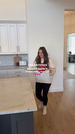 the sweetest countdown to Valentine’s Day 💕 I just love starting our day with positive affirmations and the things we love about each other. It’s cheap, easy, and really makes an impact! They know when we’re out of love hearts it’s Valentine’s Day and we do our annual pink breakfast together. One of my favorite traditions!! #valentinestradition #valentineswithkids #valentinesinspo #valentinesinspiration #toddlervalentines #toddlermoms #toddlermama valentines tradition to start with your kids, v