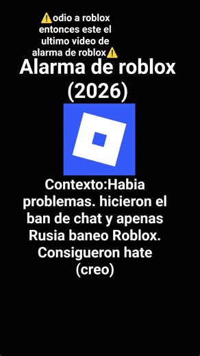 Alarma de roblox 2026 (ultimo video de alarmas de roblox)