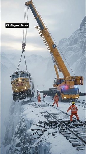 EXTREME !! Locomotive accident rescue… 😳🚨 #train #railway #automobile