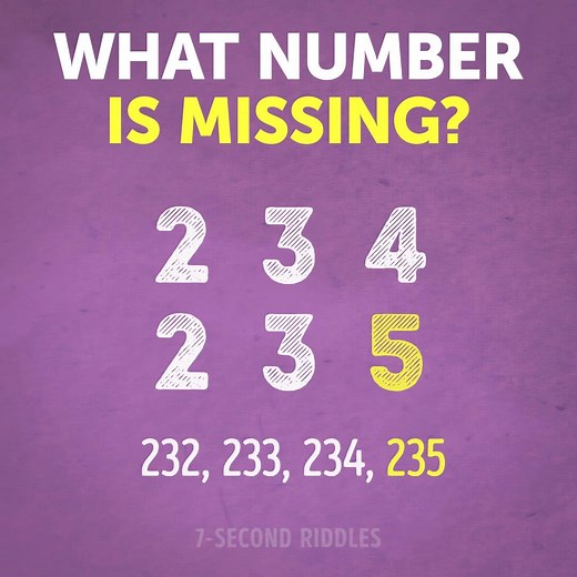 35K views · 114 reactions | What number is missing? | 7-Second Riddles | Facebook