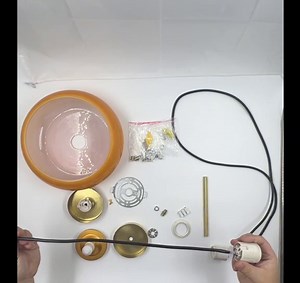 Orange Ceiling Light American Retro Pendant Lighting Fixture Kitchen Island Hanging Light Brass Cover Close to Ceiling Light 60in Wire Adjustable Canopy Pendant Light for Hallway