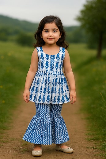 Baby Peplum Top With Sharara/Gharara Pant Cutting and Stitching Very Easy Tutorial | Creative Craft Studio