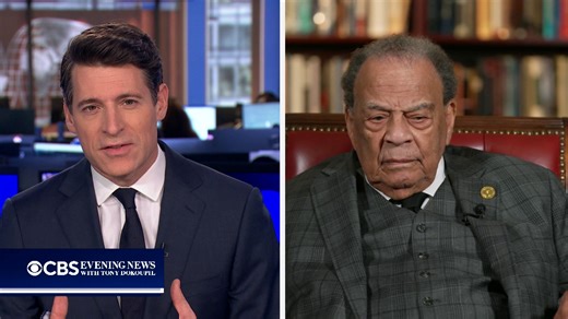 Andrew Young, an early leader in the civil rights movement, speaks with Tony Dokoupil about the life and legacy of Jesse Jackson. Jackson died Tuesday morning at 84, his family said. https://cbsn.ws/4bUBjke | CBS Evening News