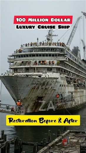 Abandoned Luxury Cruise Ship Restored to Glory | Incredible Transformation Timelapse #shipgraveyard